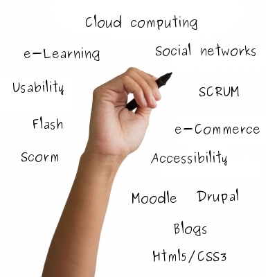 Concepts: Cloud computing, e-Learning, SCRUM, moodle, drupal, elgg, Flash, Scorm, Social Networks